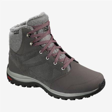Salomon ELLIPSE FREEZE CS WP Womens Hiking Boots Chocolate UK NZLB